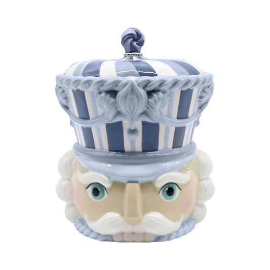 10" Blue Nutcracker Cookie Jar – December Diamonds | Christmas Boutique Decor