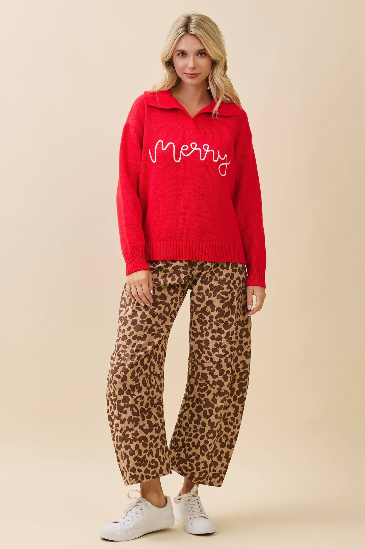 Holiday Script Knit Sweater