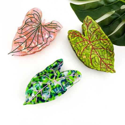 Lotus Leaf Hair Claw Clip, Elegant Acetate Leaf Hair Clip