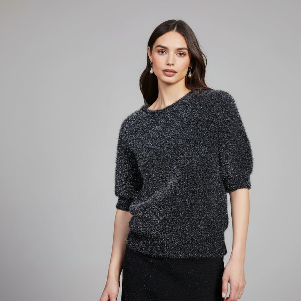 ✨ Skies Are Blue — Lurex Crew Neck Sweater