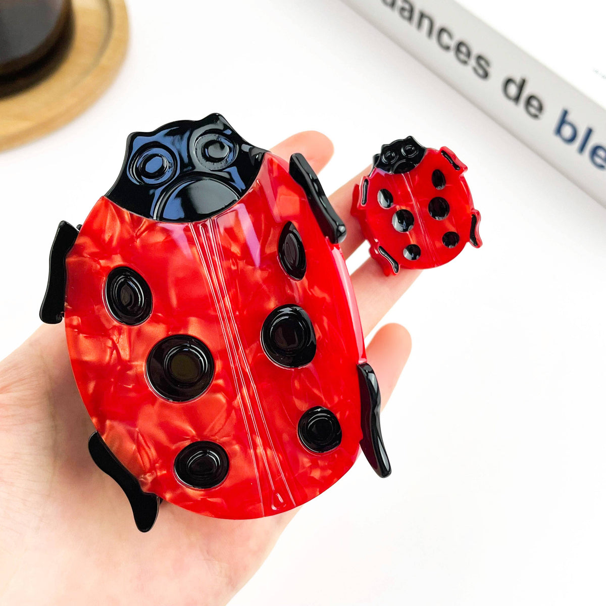 Cartoon Ladybug Hair Clip, Summer Claw Clips