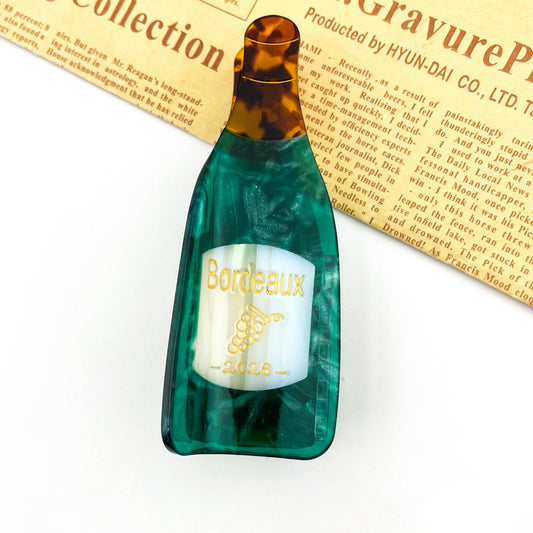 Wine Bottle-Shaped Hair Claw Clip