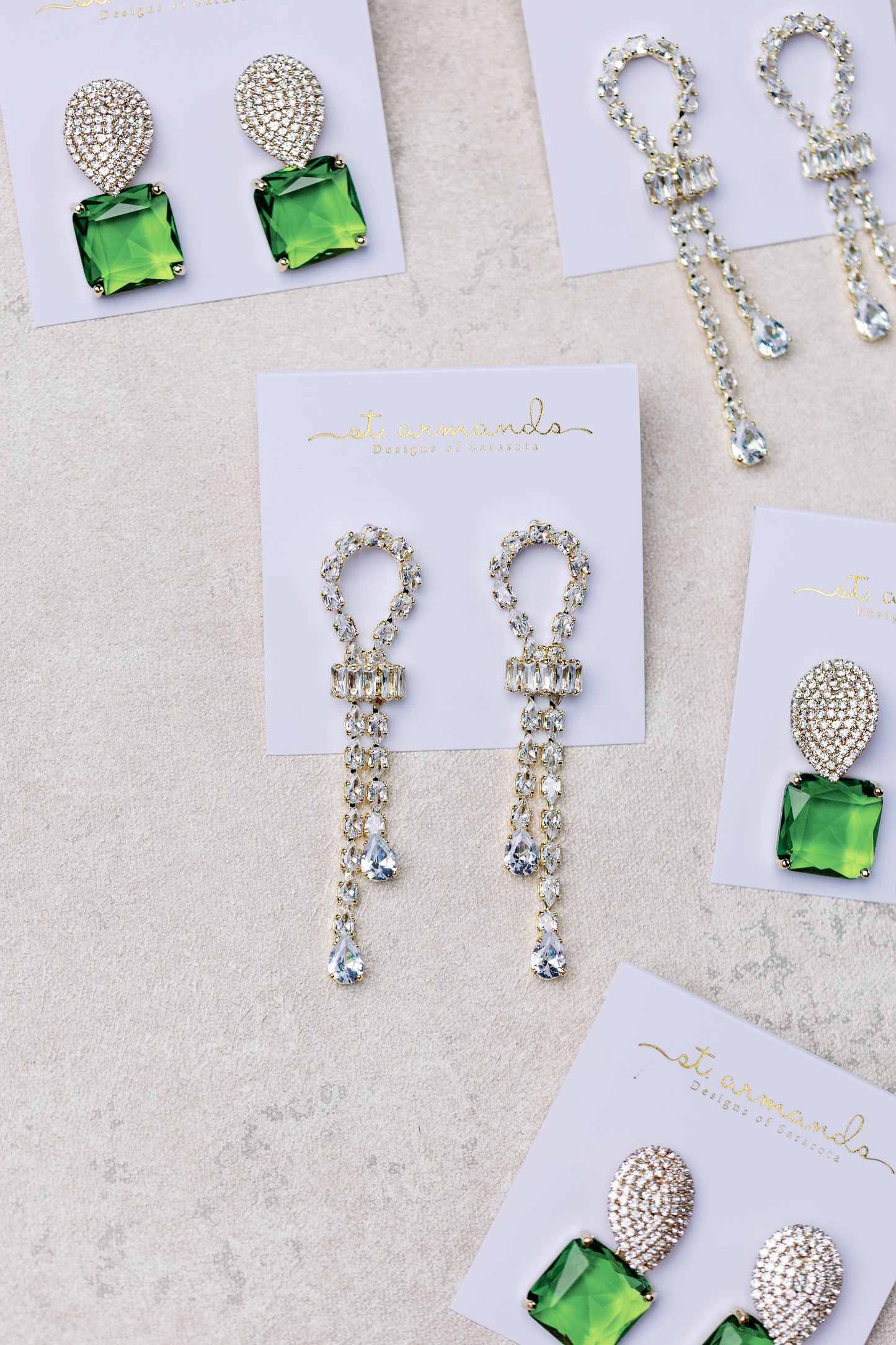 Thoroughbred Diamond Drop Holiday Statement Earrings