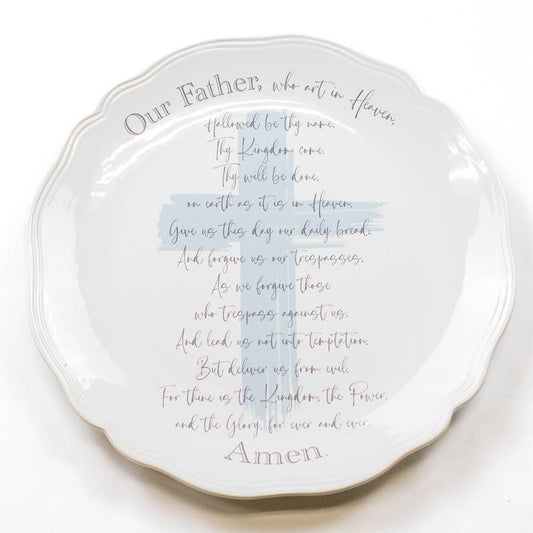 Lords Prayer Round Platter  A Timeless Gift of Faith