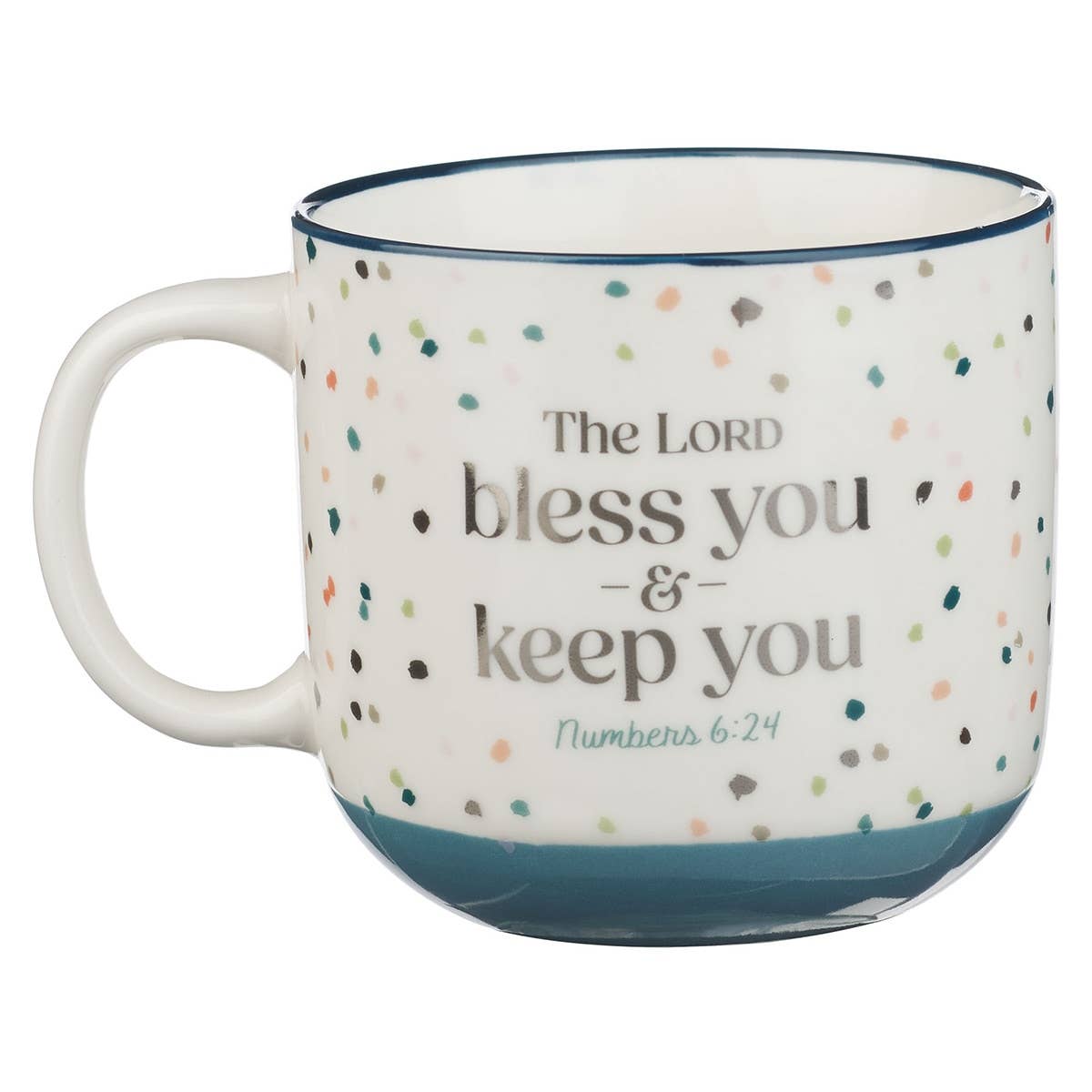 Mug Blue Confetti Bless You and Keep You Num. 6:24