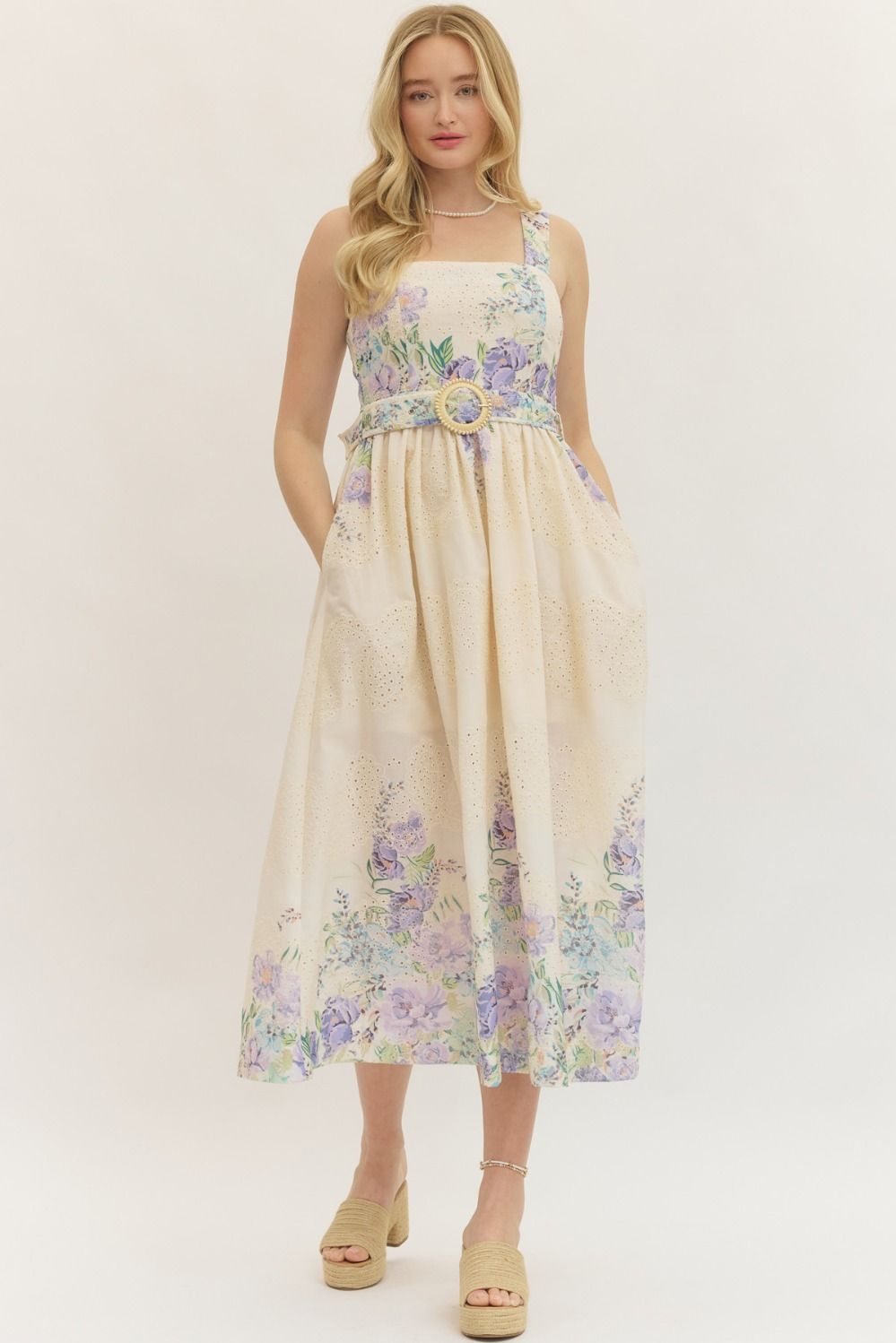 Entro Botanical Midi Dress – Garden Party Grace 🌿