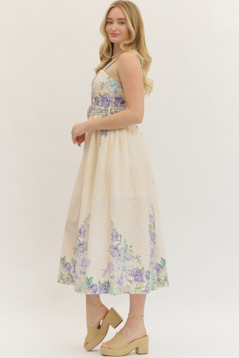 Entro Botanical Midi Dress – Garden Party Grace 🌿