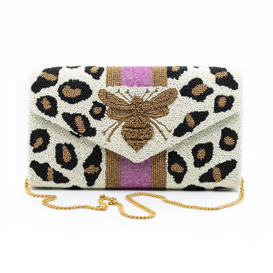 Queen Bee Beaded Clutch