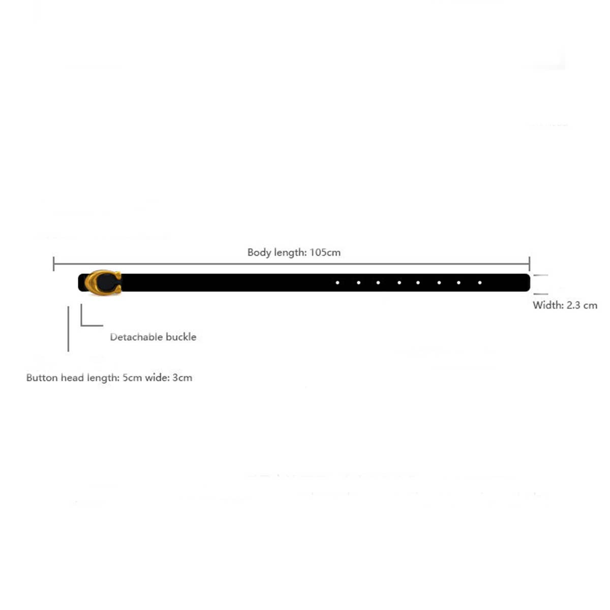 Women’s Fashion Retro U-Buckle Belt – One Size