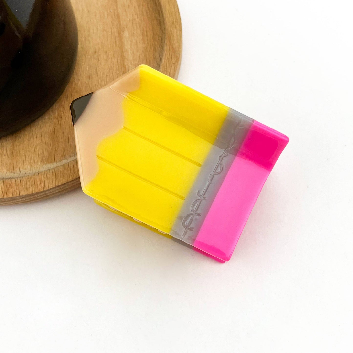 Stacked Books Hair Clip & Pencil Claw Clip