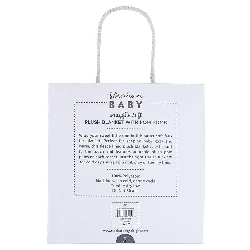 Plush Blanket with Gift Box  - My First Christmas