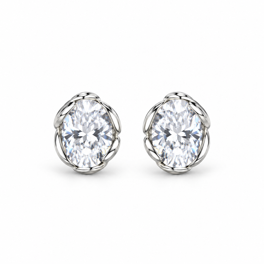 CZ and Curved Studs Gold