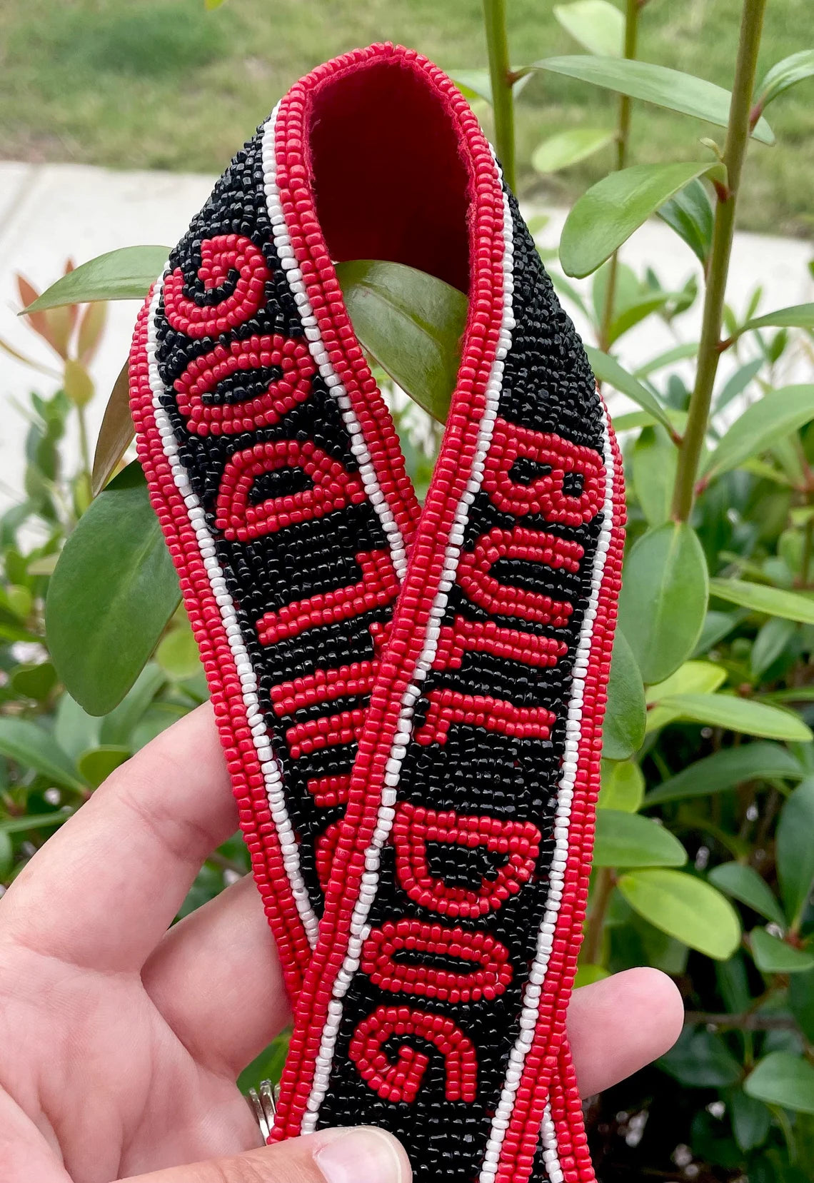 Georgia Bulldogs Beaded Purse Strap