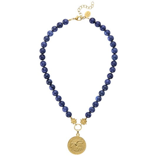 Susan Shaw USA 250 Lapis Stone Necklace