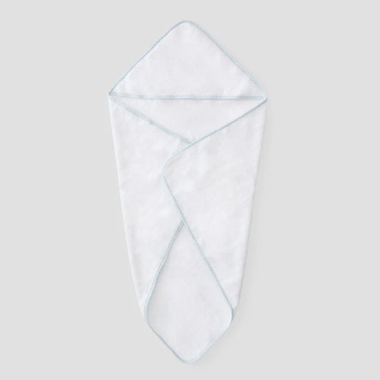 Weezie Baby Blue Gingham Hooded Baby Towel