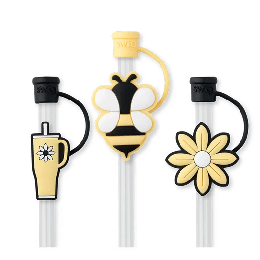 SWIG Busy Bee Straw Topper Set (Set of 4)