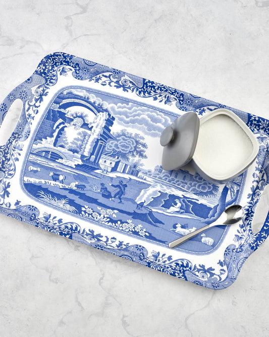 Blue Italian Large Melamine Tray
