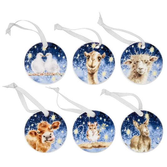 Wrendale Designs Set of 6 Nativity Decoration
