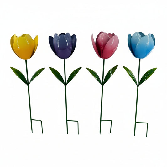 Large 3D Metal Tulip Yard Art
