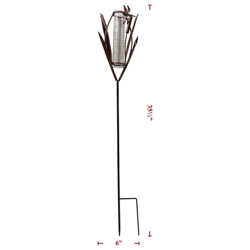 Cat Tail Rain Gauge – Decorative Garden Rain Gauge for Outdoor Yard & Flower Beds