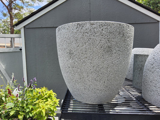 Flower Pot Round Cement Medium