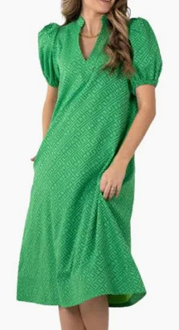 Emily McCarthy Hampton Dress in Fairway Green