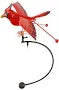Esschert Metal Cardinal Rocker Stake – Medium Kinetic Garden Bird (54” H)