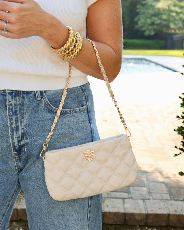 Livi Crossbody- Cream Quilted