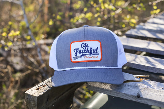 Ole Faithful Heather/White Rope Trucker Hat